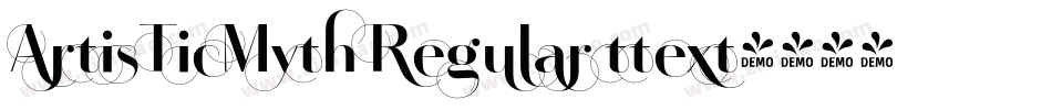 ArtisTicMyth Regular ttext字体转换
